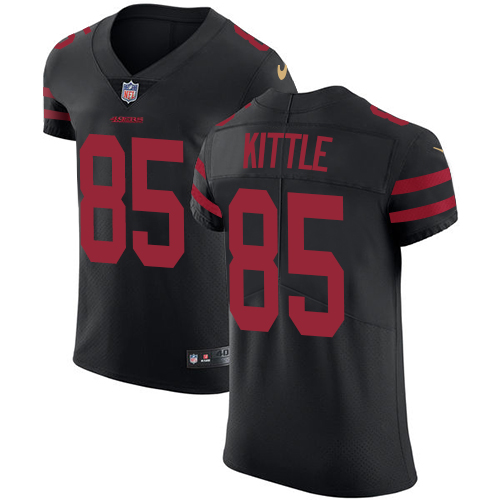 Nike 49ers #85 George Kittle Black Alternate Men's Stitched NFL Vapor Untouchable Elite Jersey - Click Image to Close
